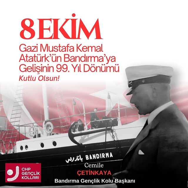 Gazi Mustafa Kemal Atatürk'ün Bandırma'ya Gelişi