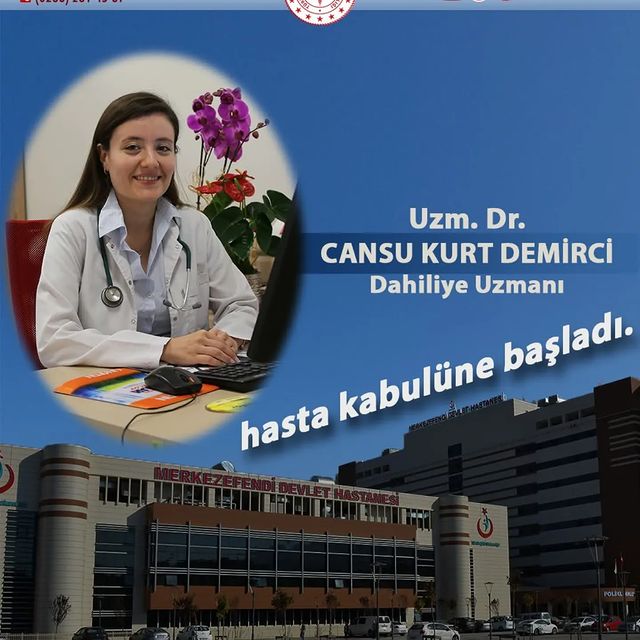 Dahiliye Uzmanı Dr. Cansu Kurt Demirci, Merkez Efendi Devlet Hastanesi'nde Göreve Başladı